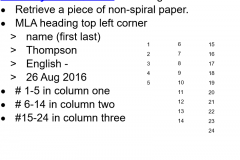 Quiz Taking Format