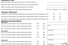 Evaluation for outline #1